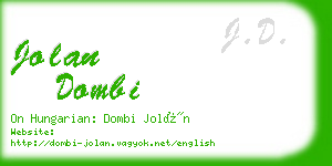 jolan dombi business card